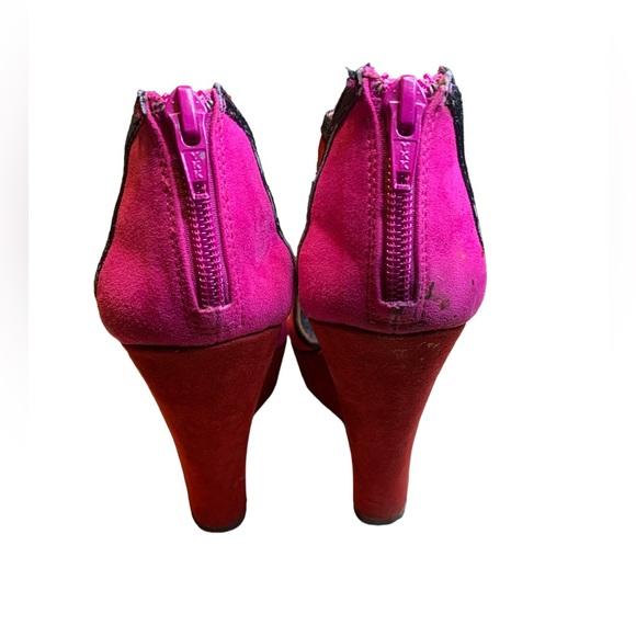 Gianni Bini Women's Suede Wedge Heels Size 7 SEE MATCHING DRESS - perfect match - Picture 5 of 6